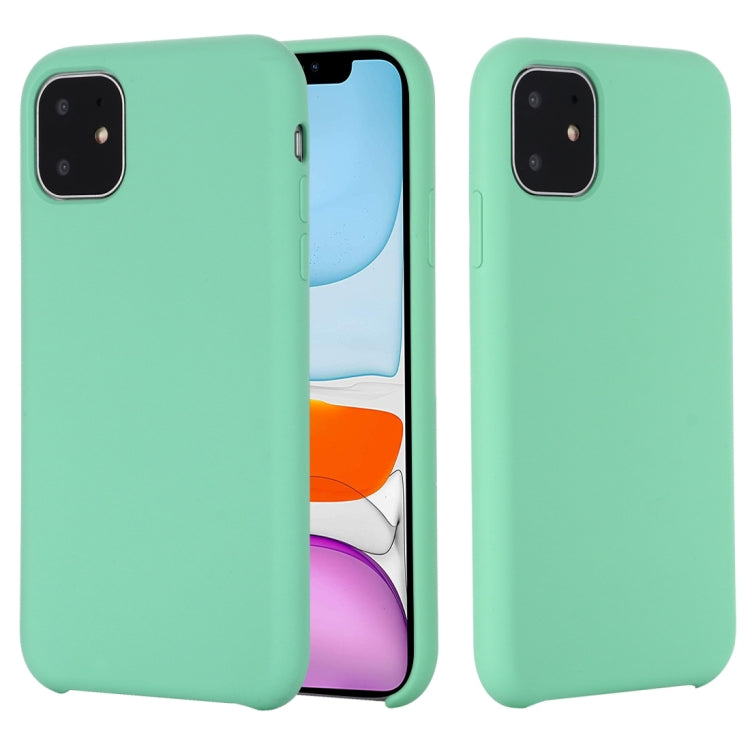 For iPhone 11 Solid Color Liquid Silicone Shockproof Case