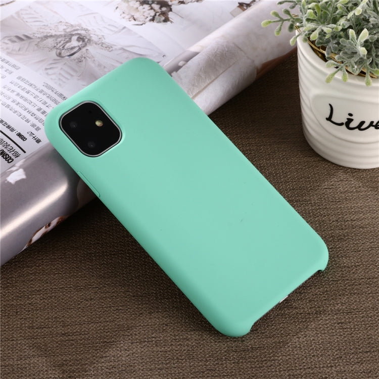 For iPhone 11 Solid Color Liquid Silicone Shockproof Case