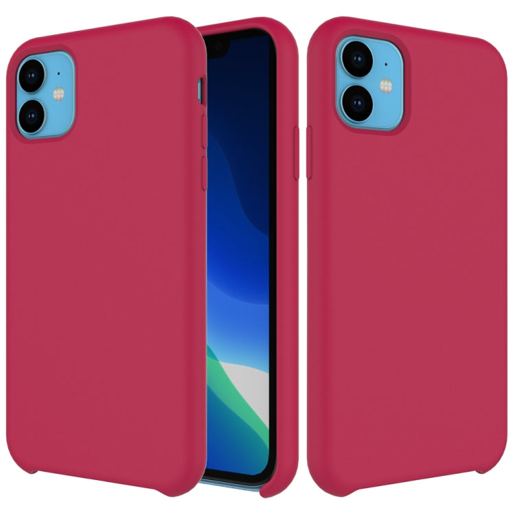 For iPhone 11 Solid Color Liquid Silicone Shockproof Case