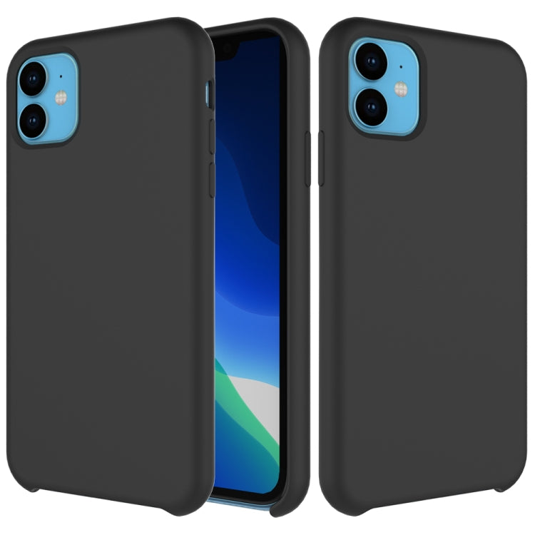 For iPhone 11 Solid Color Liquid Silicone Shockproof Case