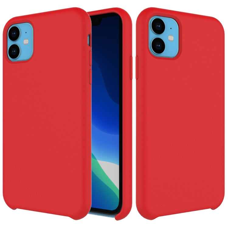 For iPhone 11 Solid Color Liquid Silicone Shockproof Case