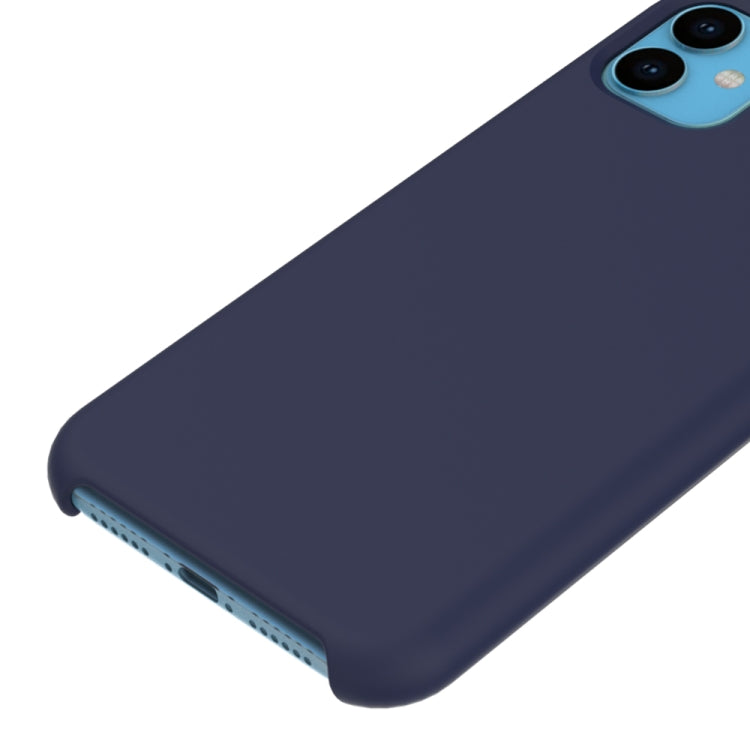 For iPhone 11 Solid Color Liquid Silicone Shockproof Case