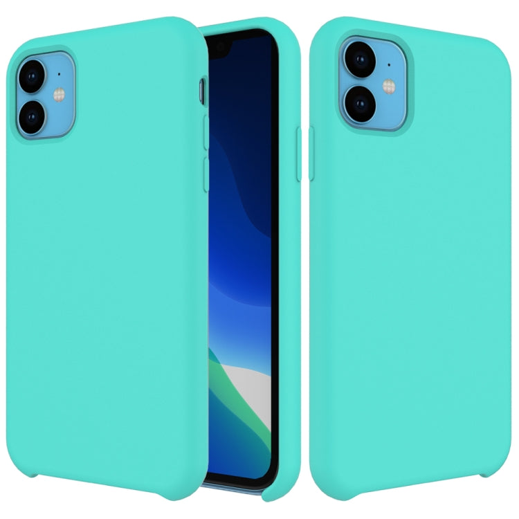 For iPhone 11 Solid Color Liquid Silicone Shockproof Case