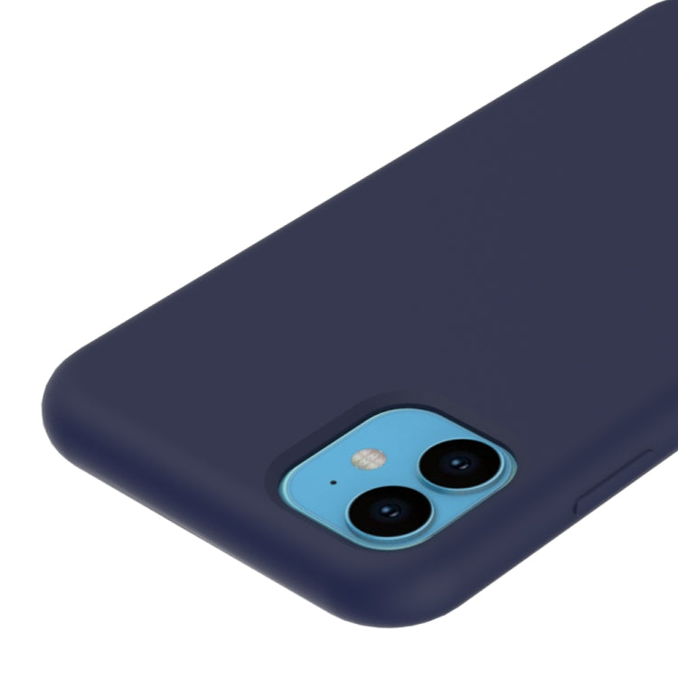 For iPhone 11 Solid Color Liquid Silicone Shockproof Case