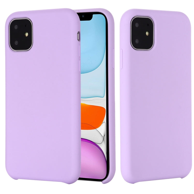 For iPhone 11 Solid Color Liquid Silicone Shockproof Case