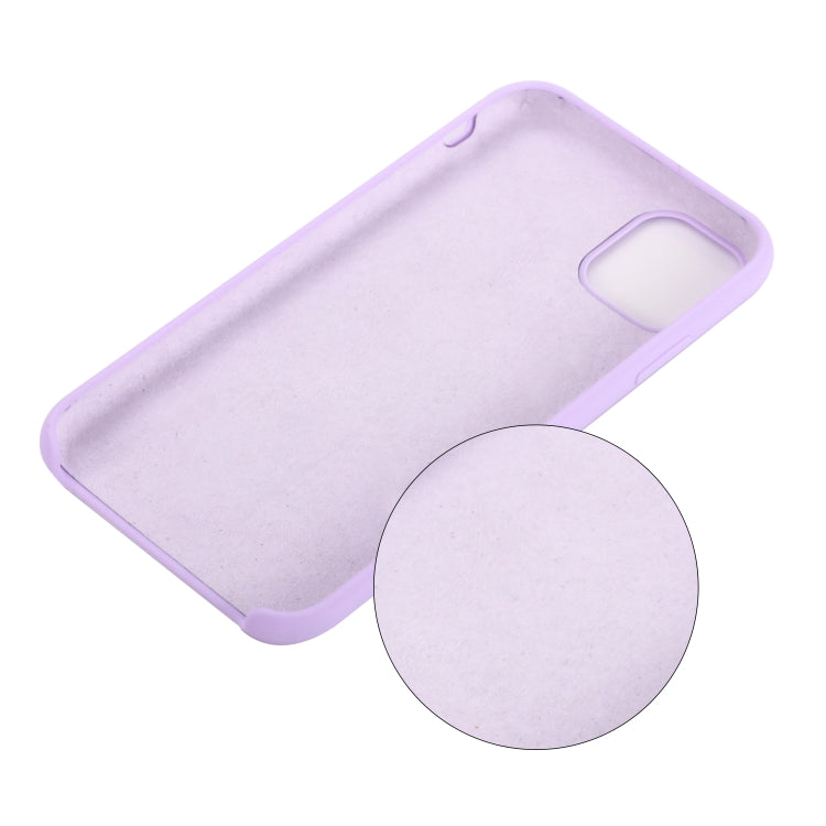 For iPhone 11 Solid Color Liquid Silicone Shockproof Case
