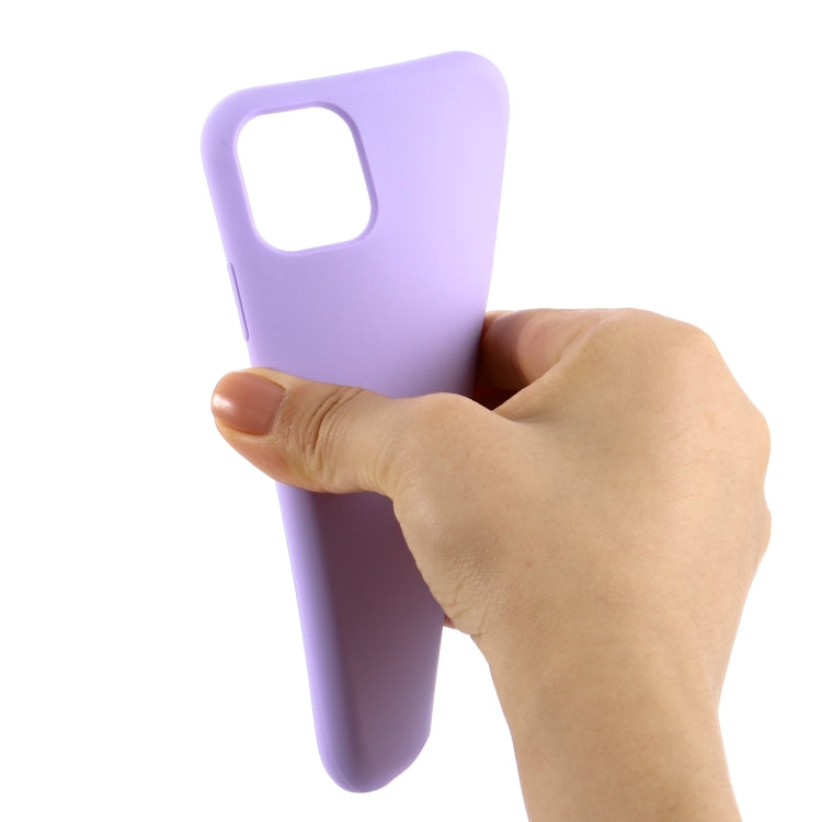 For iPhone 11 Solid Color Liquid Silicone Shockproof Case