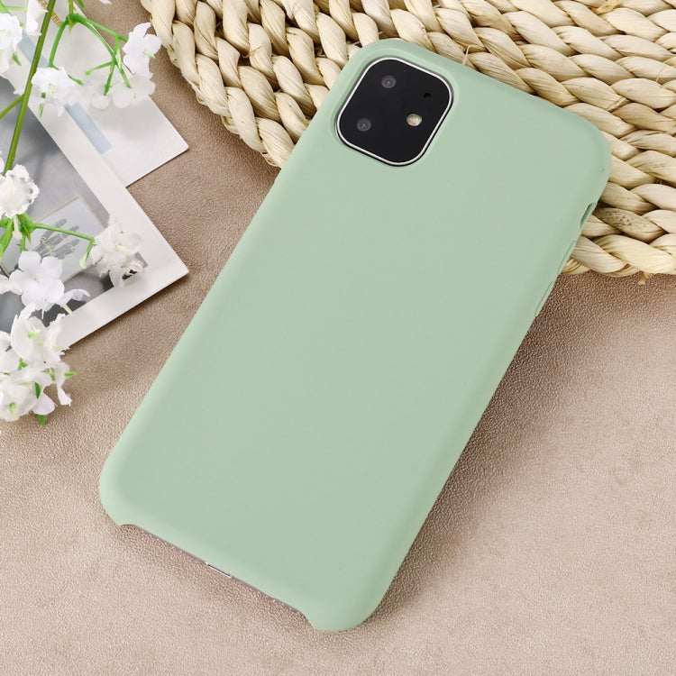 For iPhone 11 Solid Color Liquid Silicone Shockproof Case