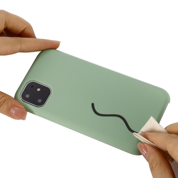 For iPhone 11 Solid Color Liquid Silicone Shockproof Case