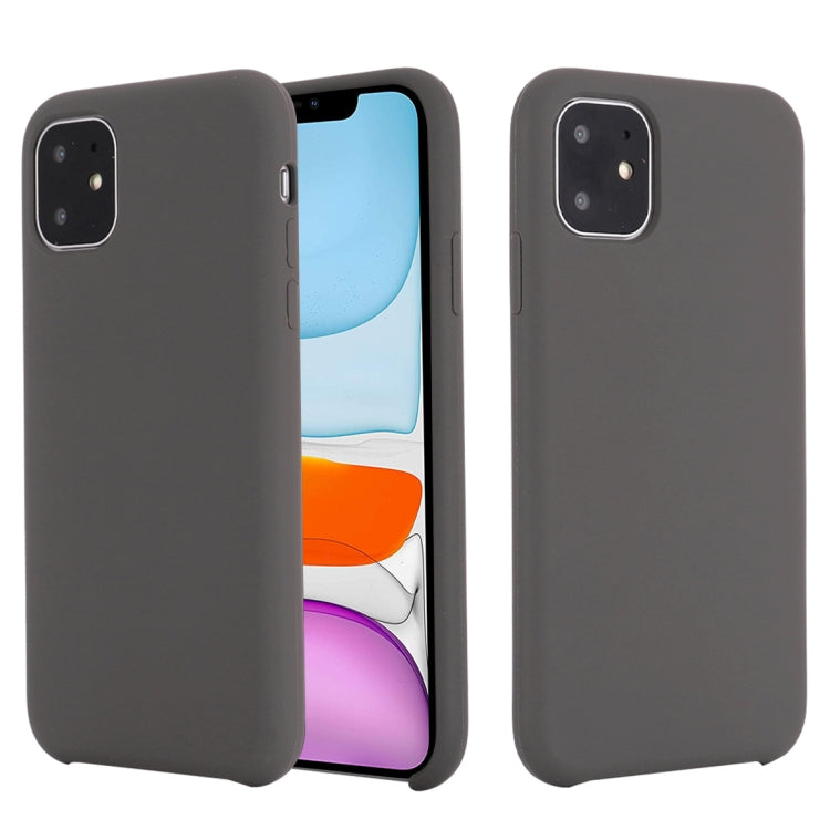For iPhone 11 Solid Color Liquid Silicone Shockproof Case