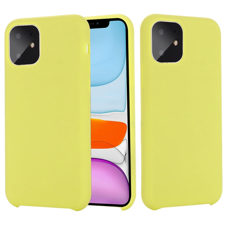 For iPhone 11 Solid Color Liquid Silicone Shockproof Case