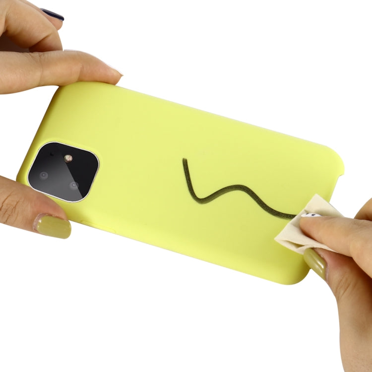For iPhone 11 Solid Color Liquid Silicone Shockproof Case