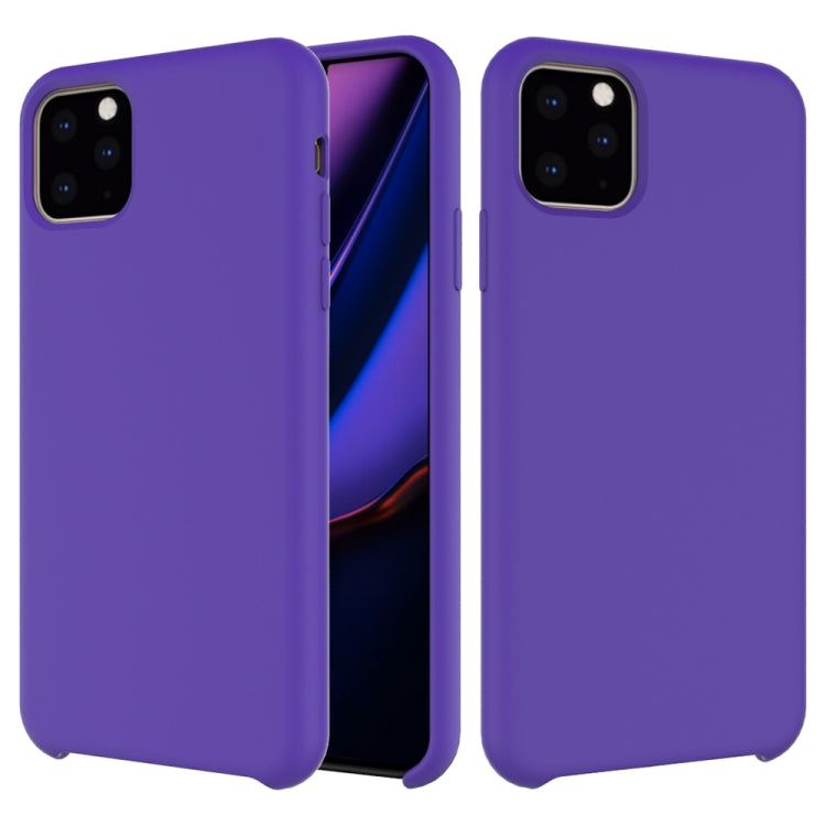 For iPhone 11 Pro Max Solid Color Liquid Silicone Shockproof Case