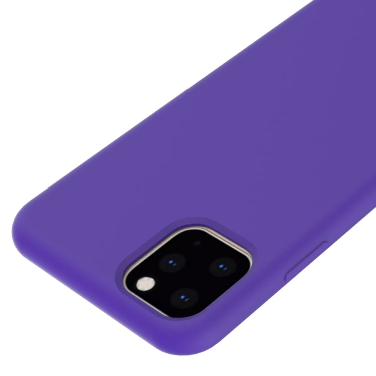 For iPhone 11 Pro Max Solid Color Liquid Silicone Shockproof Case