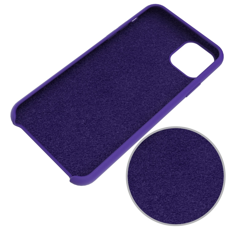 For iPhone 11 Pro Max Solid Color Liquid Silicone Shockproof Case