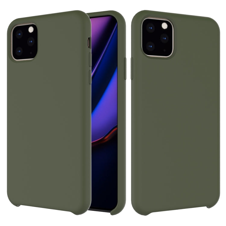 For iPhone 11 Pro Max Solid Color Liquid Silicone Shockproof Case