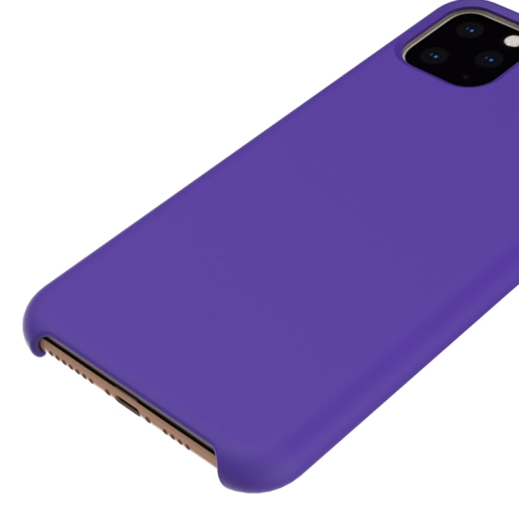 For iPhone 11 Pro Max Solid Color Liquid Silicone Shockproof Case