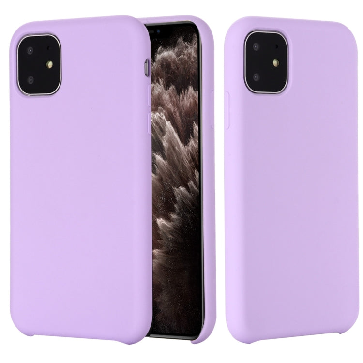 For iPhone 11 Pro Max Solid Color Liquid Silicone Shockproof Case
