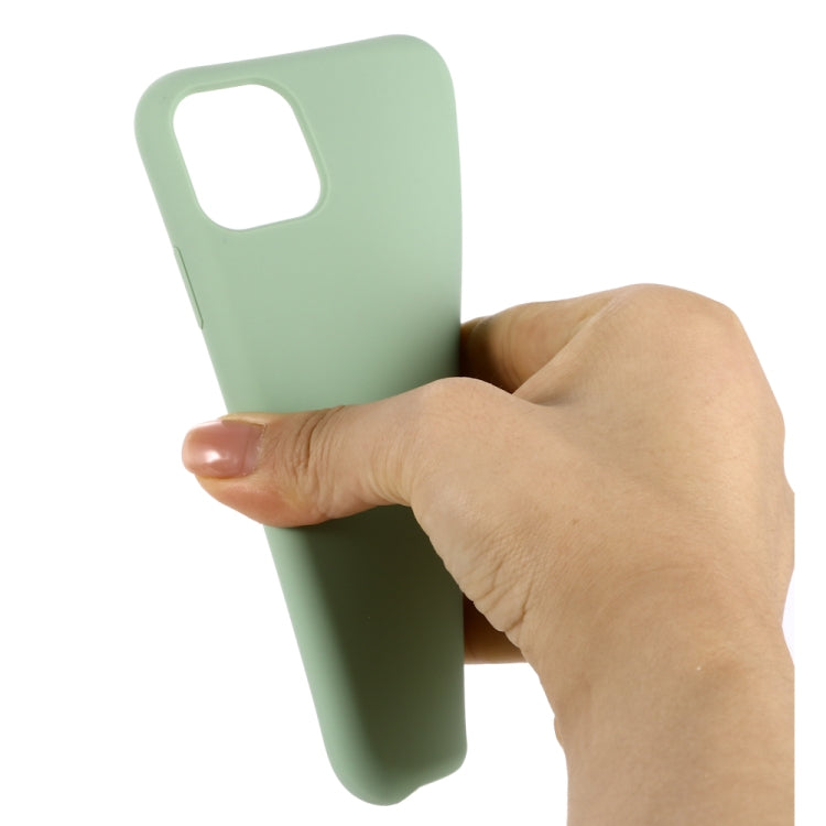 For iPhone 11 Pro Max Solid Color Liquid Silicone Shockproof Case