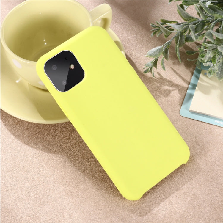 For iPhone 11 Pro Max Solid Color Liquid Silicone Shockproof Case