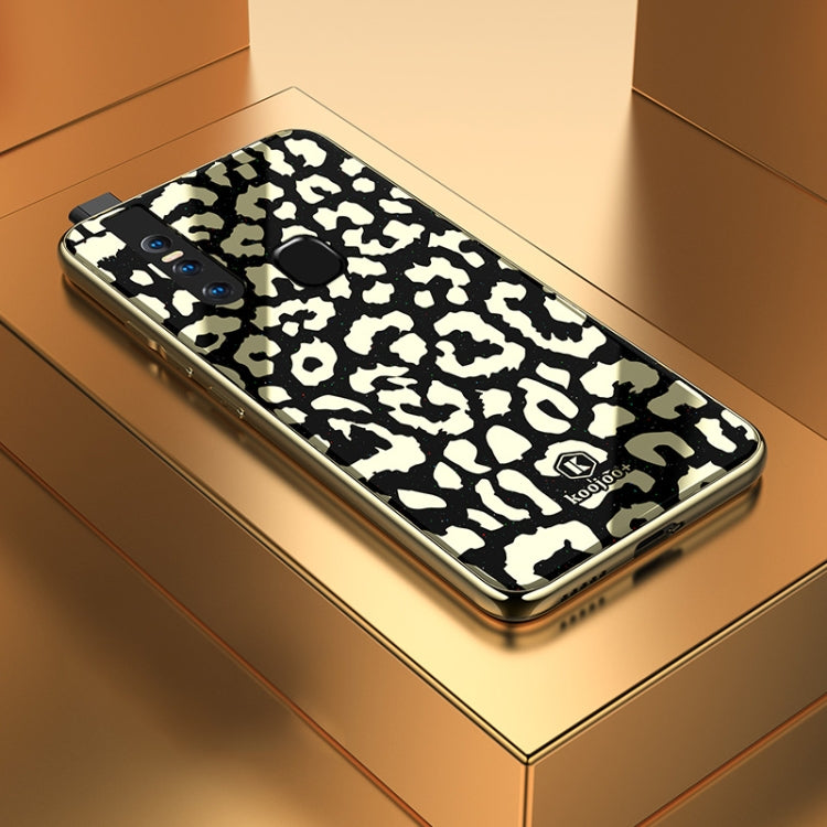 Leopard Pattern Electroplating Soft Frame Plexiglass Mirror Protective Case For Vivo  V15 / S1