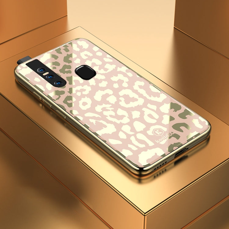 Leopard Pattern Electroplating Soft Frame Plexiglass Mirror Protective Case For Vivo  V15 / S1
