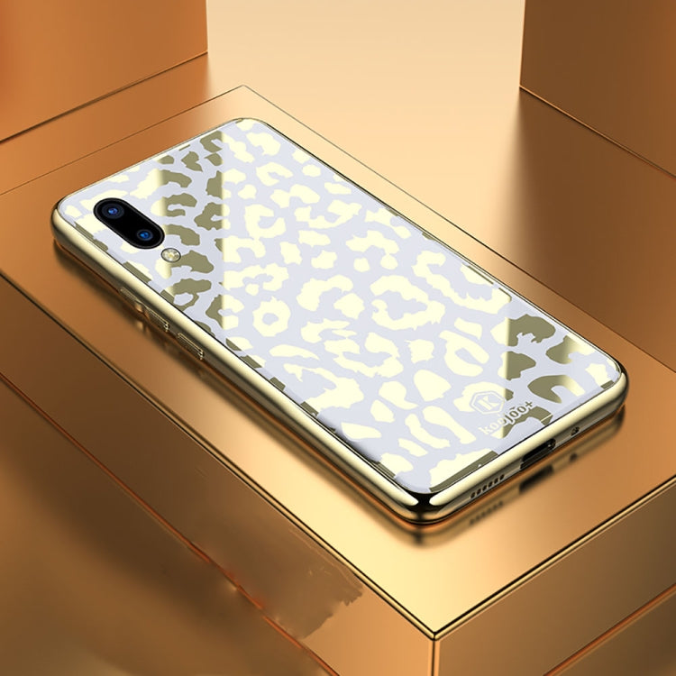 Leopard Pattern Electroplating Soft Frame Plexiglass Mirror Protective Case For Vivo  Z3 / Z3i