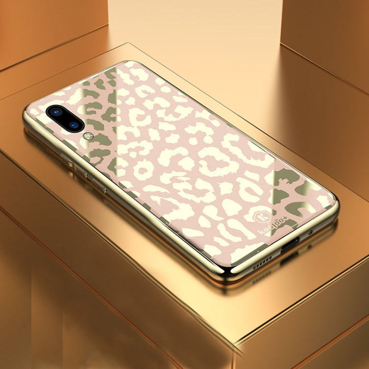 Leopard Pattern Electroplating Soft Frame Plexiglass Mirror Protective Case For Vivo  Z3 / Z3i