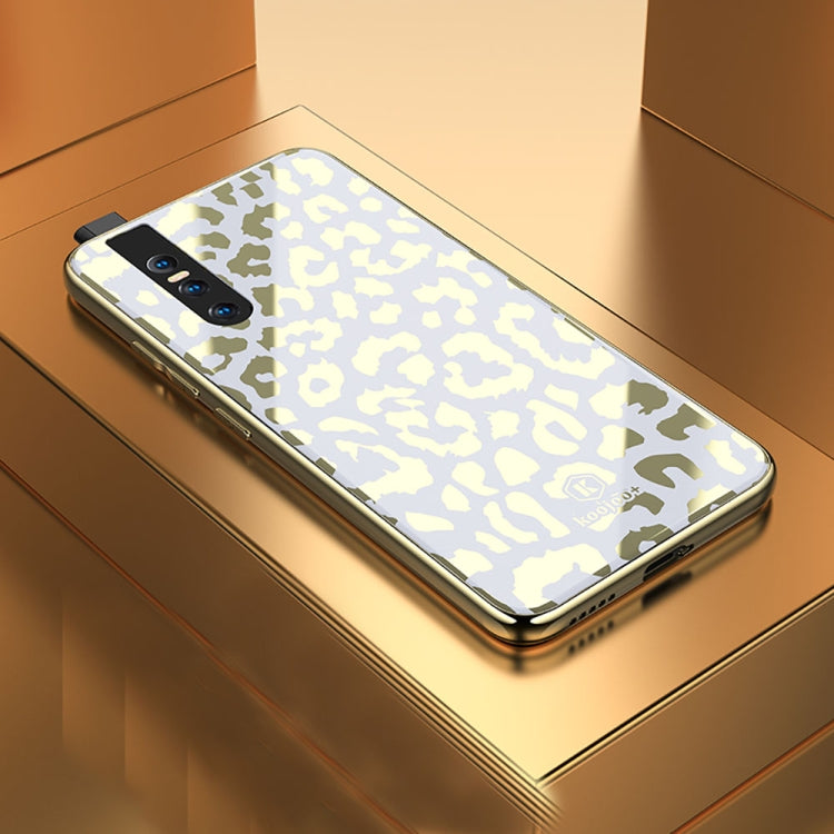 Leopard Pattern Electroplating Soft Frame Plexiglass Mirror Protective Case For Vivo  V15 Pro