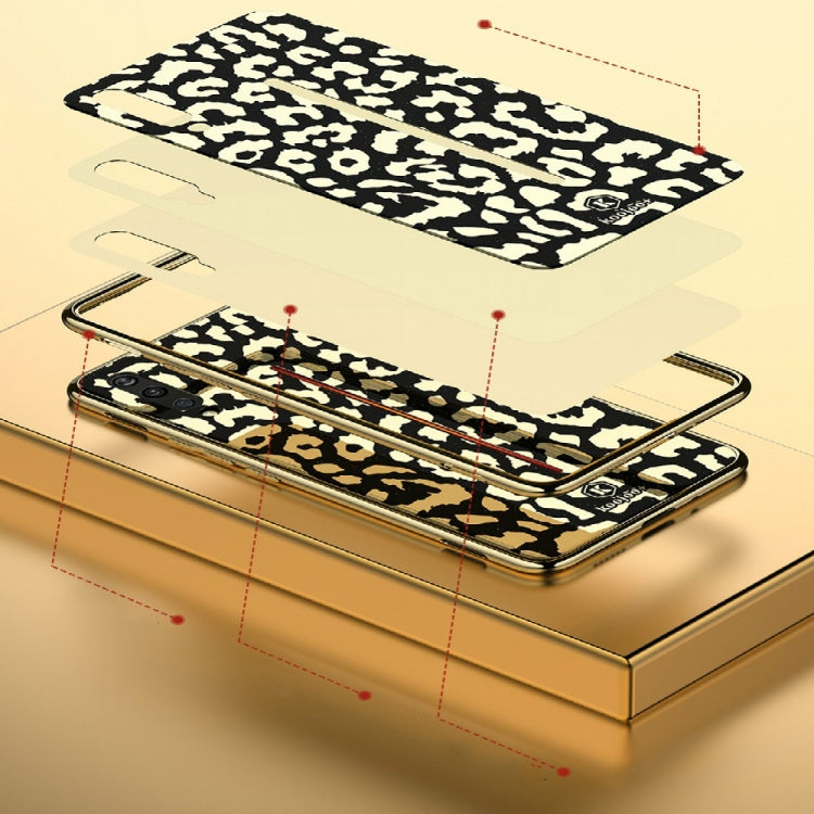 Leopard Pattern Electroplating Soft Frame Plexiglass Mirror Protective Case For Vivo  V15 Pro