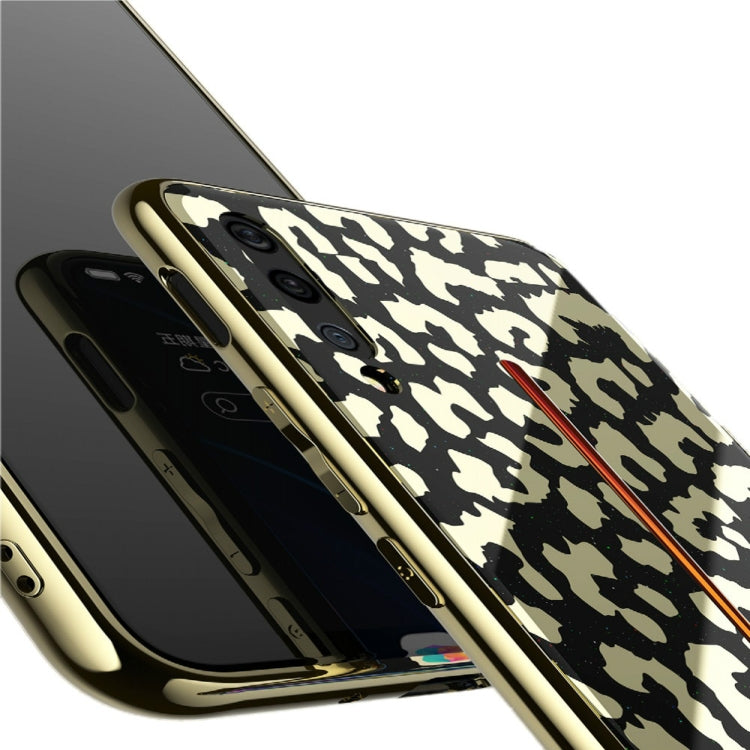 Leopard Pattern Electroplating Soft Frame Plexiglass Mirror Protective Case For Vivo  V15 Pro