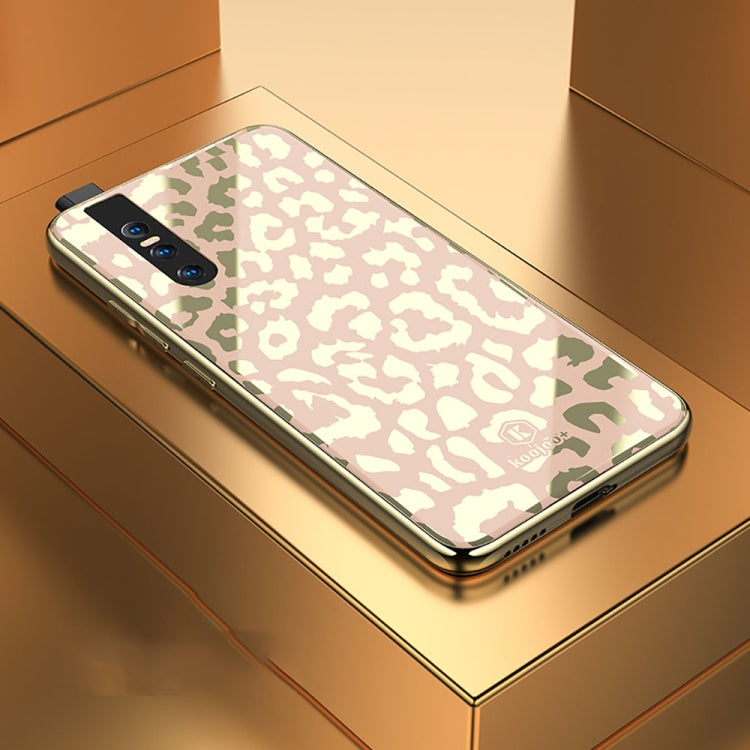 Leopard Pattern Electroplating Soft Frame Plexiglass Mirror Protective Case For Vivo  V15 Pro