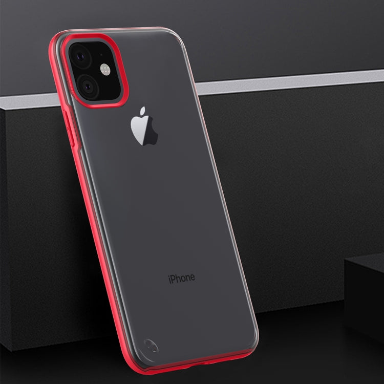 For iPhone 11 Shockproof Frosted PC+ TPU Transparent Protective Case