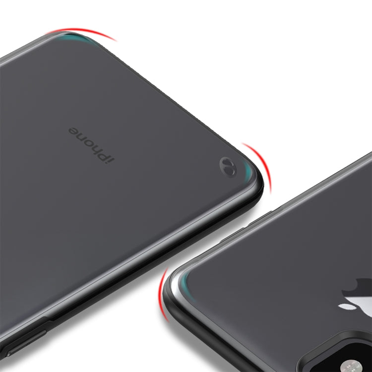 For iPhone 11 Pro Max Shockproof Frosted PC+ TPU Transparent Protective Case