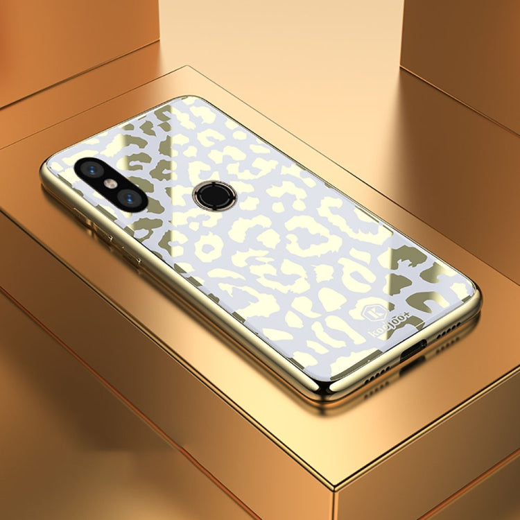 Leopard Pattern Electroplating Soft Frame Plexiglass Mirror Protective Case For Xiaomi Mi 8