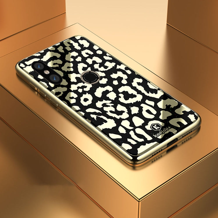 Leopard Pattern Electroplating Soft Frame Plexiglass Mirror Protective Case For Xiaomi Mi 8