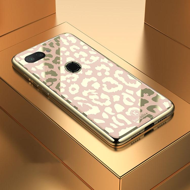 Leopard Pattern Electroplating Soft Frame Plexiglass Mirror Protective Case For  Xiaomi Mi 8 Lite