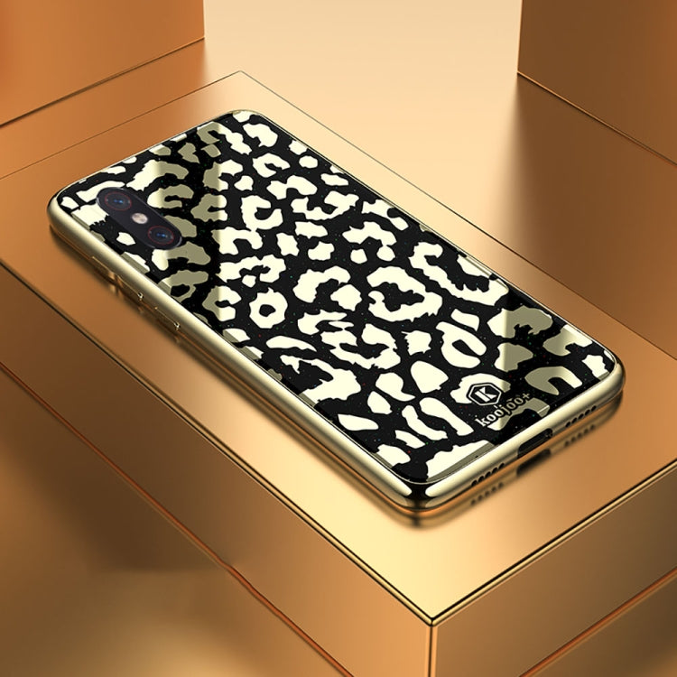 Leopard Pattern Electroplating Soft Frame Plexiglass Mirror Protective Case For Xiaomi Mi 8 Explorer