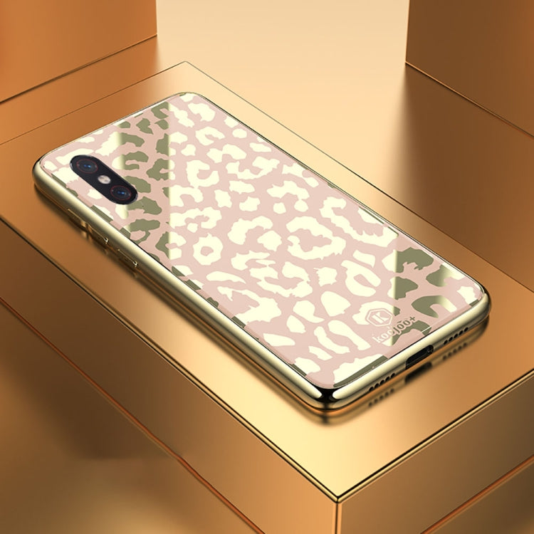 Leopard Pattern Electroplating Soft Frame Plexiglass Mirror Protective Case For Xiaomi Mi 8 Explorer