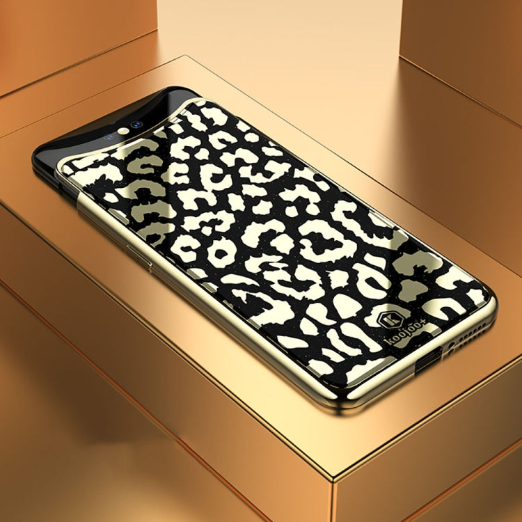 Leopard Pattern Electroplating Soft Frame Plexiglass Mirror Protective Case For OPPO Find X
