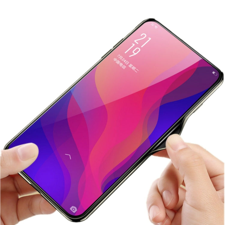 Leopard Pattern Electroplating Soft Frame Plexiglass Mirror Protective Case For OPPO Find X