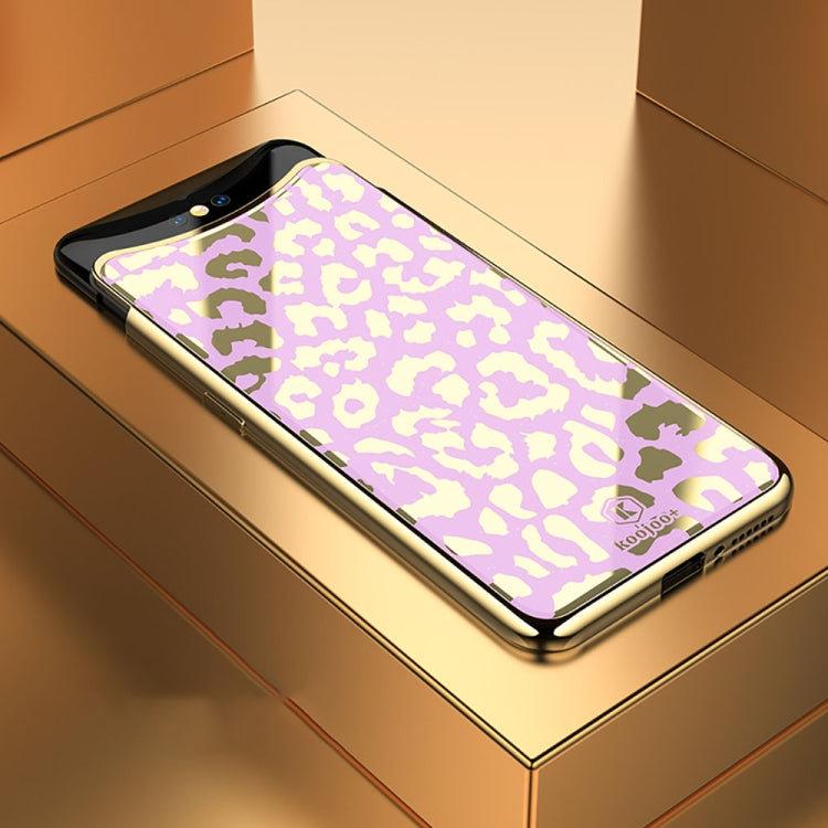 Leopard Pattern Electroplating Soft Frame Plexiglass Mirror Protective Case For OPPO Find X