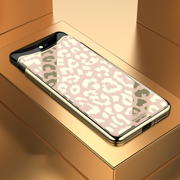 Leopard Pattern Electroplating Soft Frame Plexiglass Mirror Protective Case For OPPO Find X