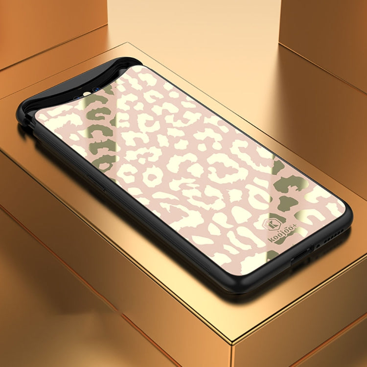 Leopard Pattern Electroplating Soft Frame Plexiglass Mirror Protective Case For OPPO Find X (Full Coverage)