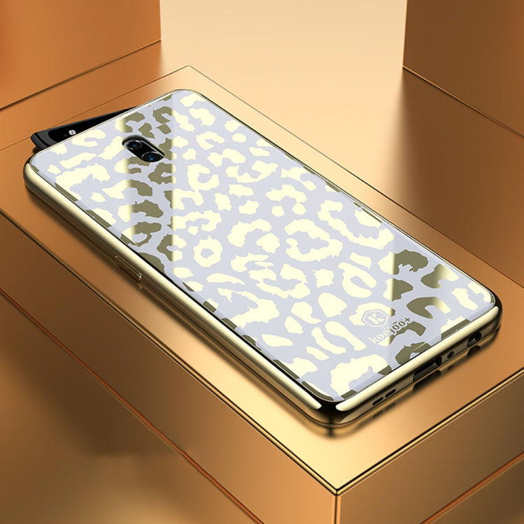 Leopard Pattern Electroplating Soft Frame Plexiglass Mirror Protective Case For OPPO Reon