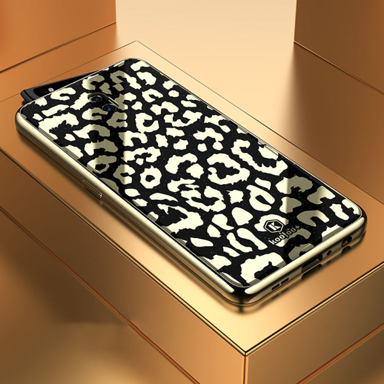 Leopard Pattern Electroplating Soft Frame Plexiglass Mirror Protective Case For OPPO Reon