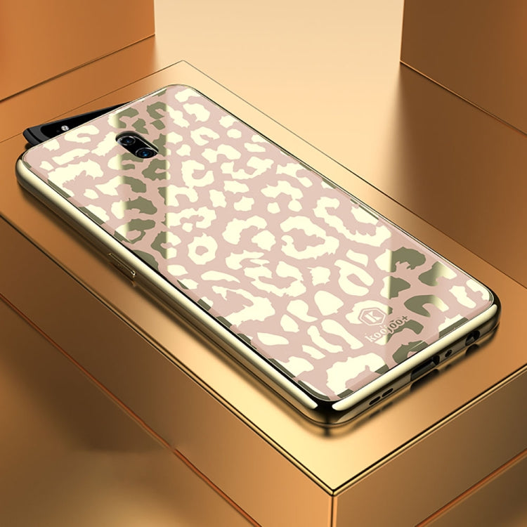 Leopard Pattern Electroplating Soft Frame Plexiglass Mirror Protective Case For OPPO Reon