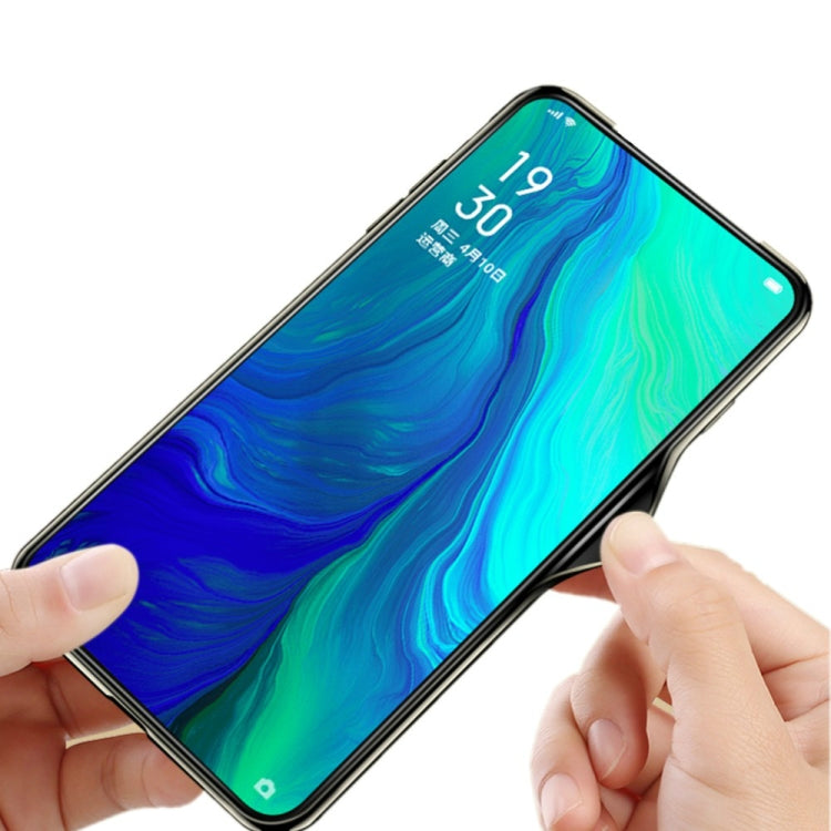 Leopard Pattern Electroplating Soft Frame Plexiglass Mirror Protective Case For OPPO Reon 10X Zoom