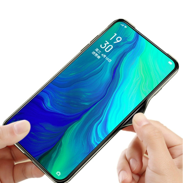 Leopard Pattern Electroplating Soft Frame Plexiglass Mirror Protective Case For OPPO Reon 10X Zoom