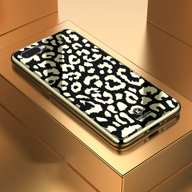 Leopard Pattern Electroplating Soft Frame Plexiglass Mirror Protective Case, For:For OPPO R15X /  K1